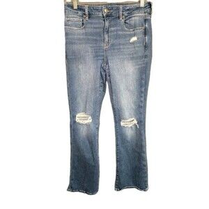 American Eagle Hi-Rise Skinny Kick Jeans Women's 10 Reg 31x31 Med Wash Denim